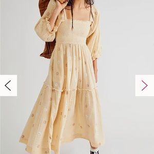 Free People Dahlia Embroidered Maxi Dress